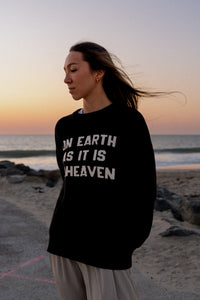 On Earth As It Is In Heaven Black Sweater