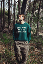 On Earth As It Is In Heaven Forest Green Sweater