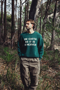 On Earth As It Is In Heaven Forest Green Sweater